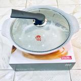 Bộ nồi 27cm ceramic Ilo vân đá màu hồng Korea