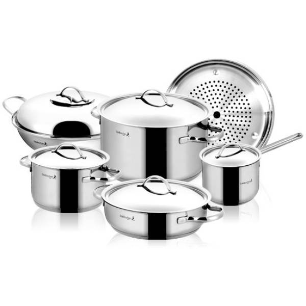 Bộ nồi Inox 3 đáy  Edelkochen (tặng bộ thìa dĩa Inox 22 món)