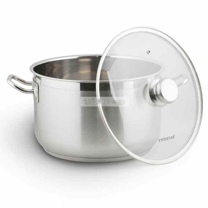 Bộ nồi xửng hấp Inox 3 đáy Fivestar 30cm dùng bếp từ nắp kính