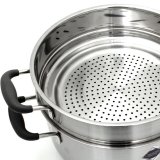 Bộ nồi xửng inox 3 đáy nắp kính Fivestars ST24-SLC (Bạc)