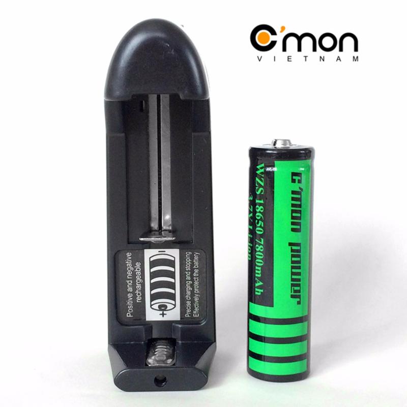 Bảng giá Bộ sạc và pin sạc li-ion 18650 CMON POWER 7800mAh 3.7V (dùng cho Đèn pin)