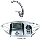 Bộ sản phẩm Flamenco Angular 1.5BD (Bạc) + FSKF 01 - Chậu rửa Inox và Bộ đồ ăn Âu