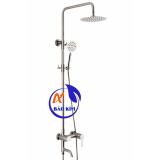 Bộ sen cây tắm đứng nóng lạnh inox 304 Kanto 01 (Bạc)