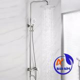 Bộ sen cây tắm đứng nóng lạnh inox 304 Kanto 01 (Bạc)