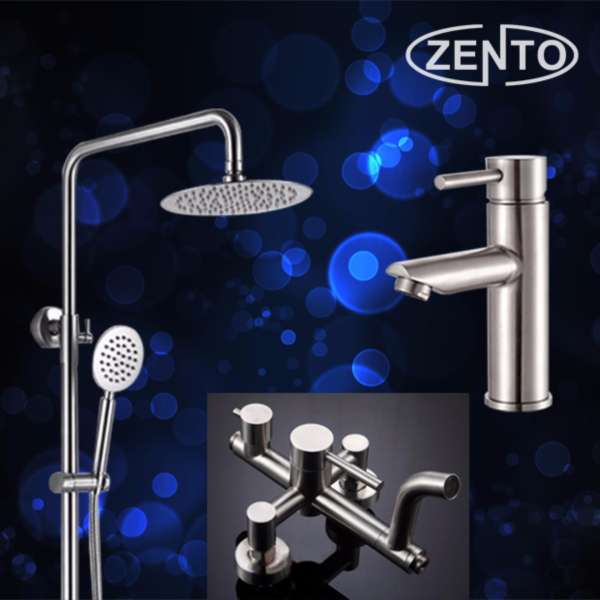 Bộ Sen Cây Và Vòi Lavabo Inox Zento Km101