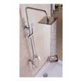 Bộ sen tắm đứng nóng lạnh và vòi lavabo nóng lạnh THE ONE chất liệu inox ALCC