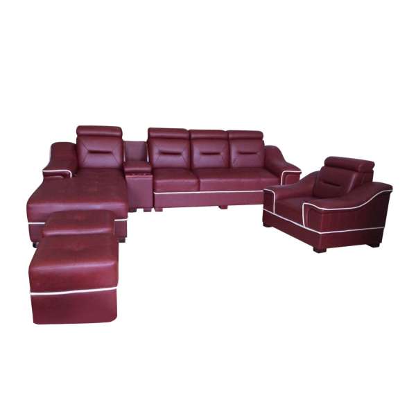 Bộ sofa góc Li-Concept Juno (đỏ) 310x180x75, Đôn 115x80