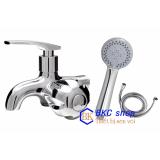 [HCM]Bộ vòi sen lạnh cao cấp CS08B + Vòi tay sen dây sen ST09 Sanji (Bạc)