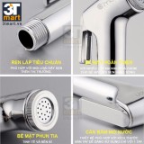 Bộ vòi xịt vệ sinh C'MON VX-01 (Bạc)
