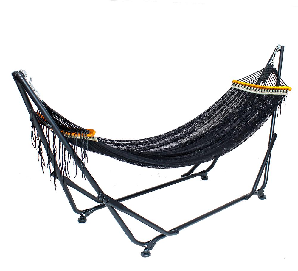 Sifflus Japan - Bộ Võng Xếp Cao Cấp Stylish Garden Ultra Hammock (Đen Bóng)