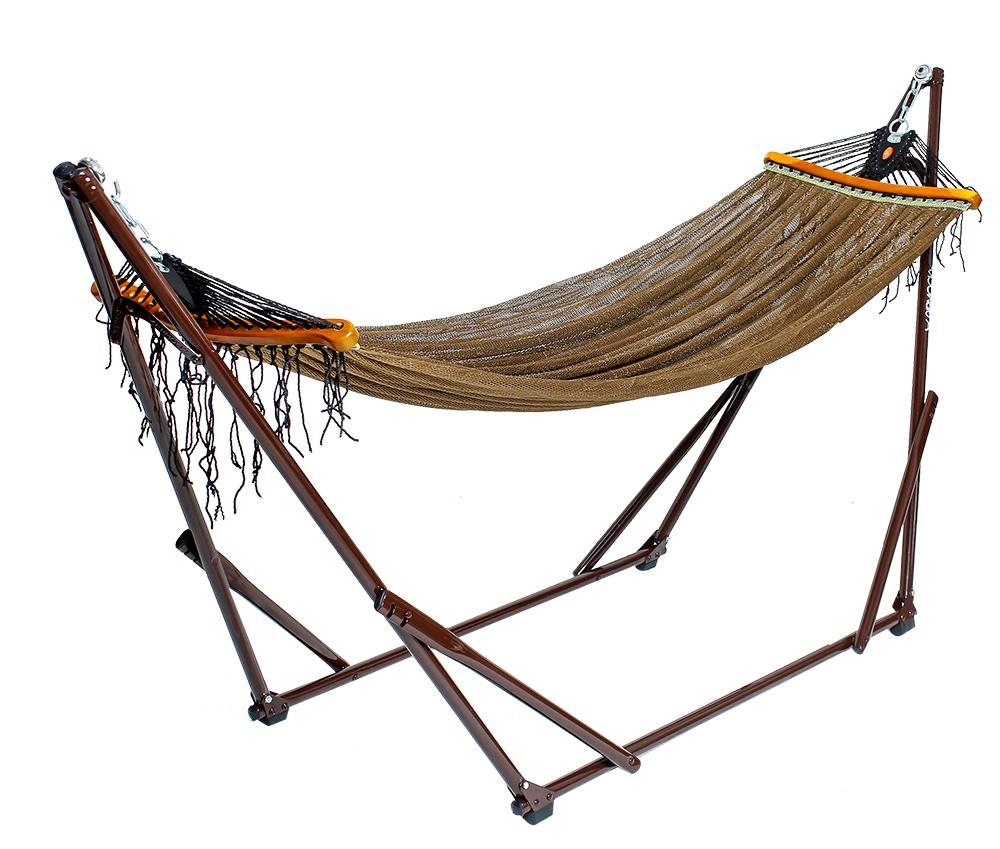 Sifflus Japan - Bộ Võng Xếp Cao Cấp Stylish Garden Ultra Hammock (Nâu)