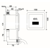 Bộ xả tiểu cảm ứng Eurolife EL-A104 (Xám)