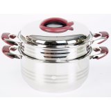 Bộ xửng hấp 2 tầng inox cao cấp bếp từ Happy Cook 32cm ST32-2