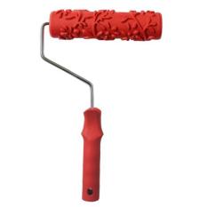 BolehDeals 7 Hoa Nổi Tranh Con Lăn Tường Họa Tiết Stencil Bàn Chải có Tay Cầm 1-quốc tế