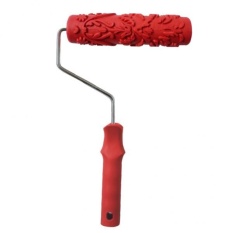 BolehDeals 7 Hoa Nổi Tranh Con Lăn Tường Họa Tiết Stencil Bàn Chải có Tay Cầm 2-quốc tế