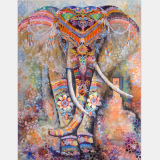 BolehDeals Elephant Print Tapestry Wall Hanging Bohemian Bedspread Dorm Cushion Orange - intl