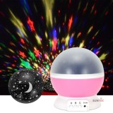Bóng đèn LED máy chiếu bầu trời đêm đầy sao (Hồng)