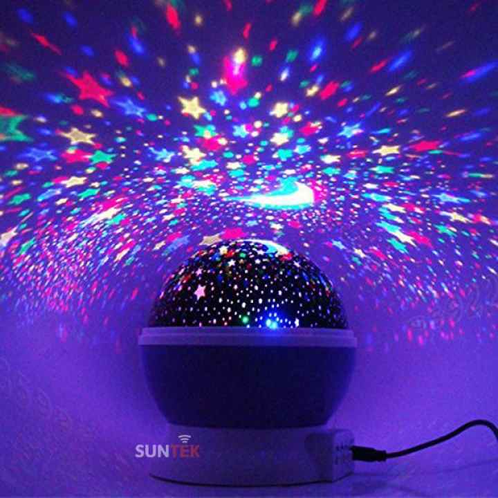 Bóng đèn LED máy chiếu bầu trời đêm đầy sao (Xanh)