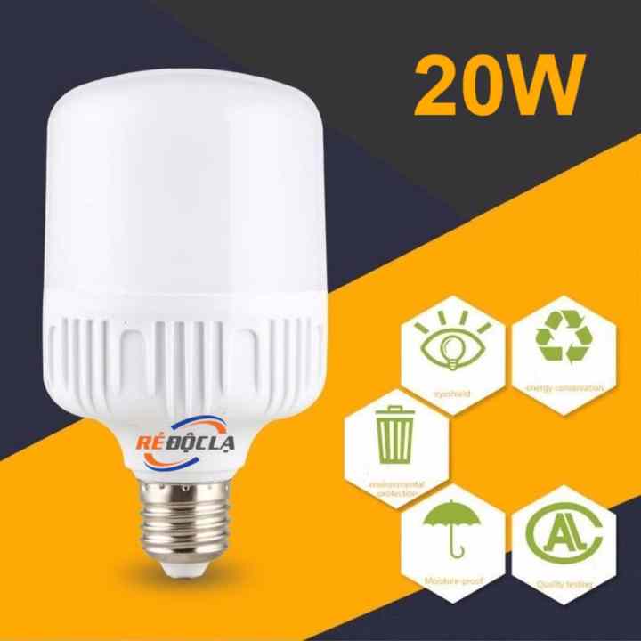 Bóng đèn Led trụ 20W Trắng