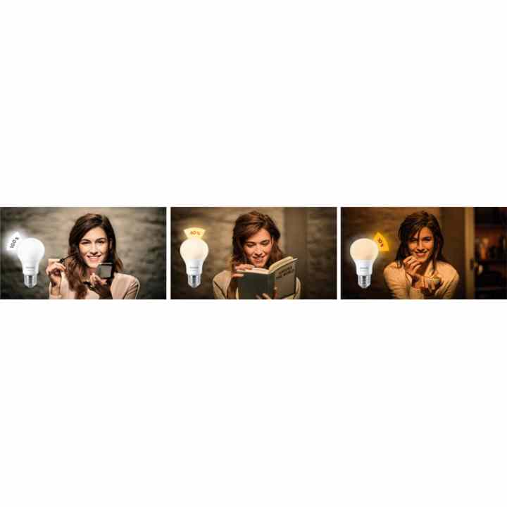 Bóng Đèn Philips Led Scene Switch 3 Cấp Độ Chiếu Sáng 9w 6500k Đuôi E27 - Ánh Sáng Trắng(Trắng)