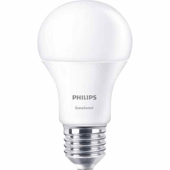 Bóng Đèn Philips Led Scene Switch 3 Cấp Độ Chiếu Sáng 9w 6500k Đuôi E27 - Ánh Sáng Trắng(Trắng)