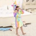 Boys Girls Rainbow Unicorn Hooded Robe Children Flannel Cartoon Bathrobes Dressing Gown Kids Sleepwear - intl