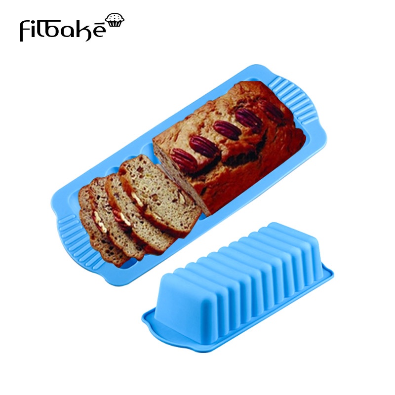 Bread Loaf Pans Silicone Rectangle Shape Baking Tools Chocolate Cake Mold Toast Mould Bread Baking Supplies,Blue - intl