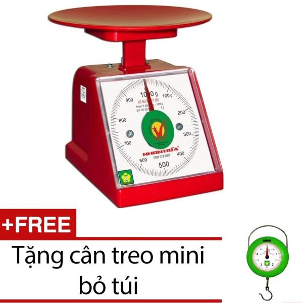 Cân nhựa đồng hồ Nhơn Hòa 1Kg + Tặng cân treo mini