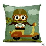 Cartoon Owl Print Pillow Case Home Office Car Cushion - intl