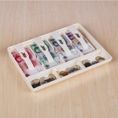 Tiền mặt Đồng Tiền Đăng Ký Thay Thế Ngăn Kéo Đựng Tiền Hộp Lưu Trữ Với 4 Dự Luật 3 Khay Xu trắng-quốc tế