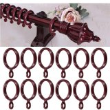 Channy 30PCS 44mm Plastic Curtain Pole Rod Drapery Voile Net Rings With Eyelet Red - intl