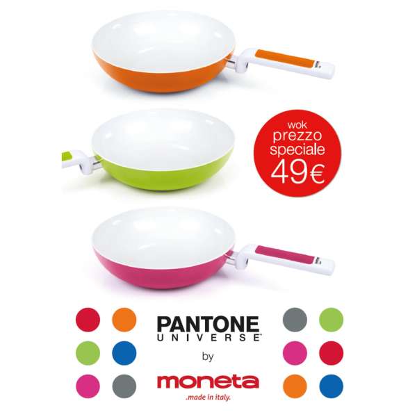 Chảo Moneta Wokpan Pantone 28cm (ghi)