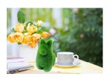 Chậu cây mô hình con chó (Xanh)
