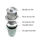 Chậu rửa bát 2 bồn Cao Cấp Innox 304 (HAR 01)