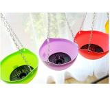 Chậu trông cây có móc treo chắc chắn bằng kim loại làm đẹp - xanh lá