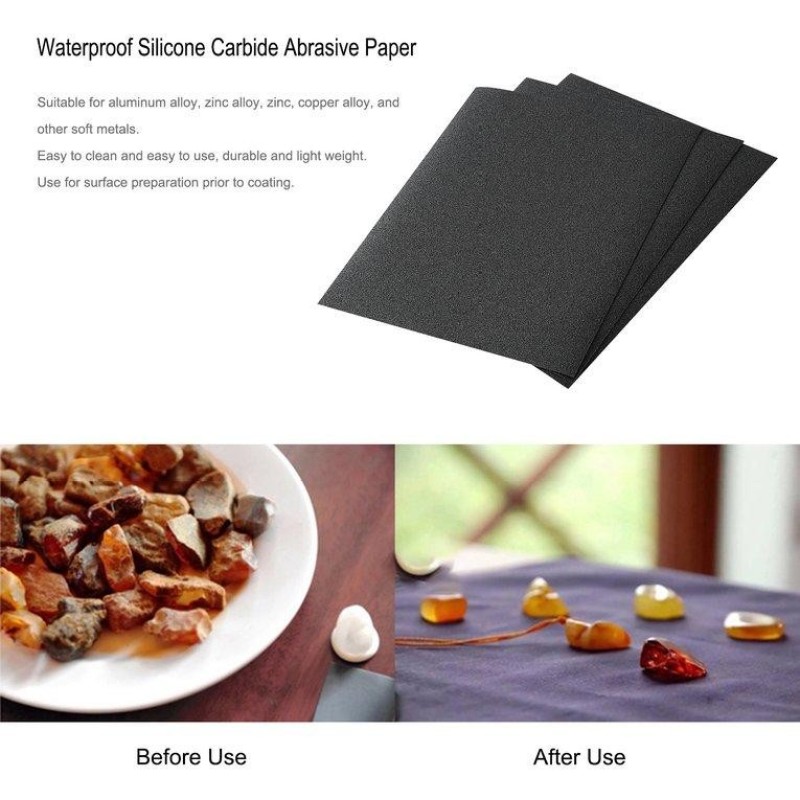 CHEER 50 Sheets Waterproof Silicone Carbide Abrasive Paper with Electro Coated CC45P - intl