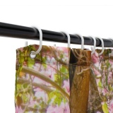 Cherry Tree Pattern Waterproof Bathroom Shower Curtain Floor Room 180x180cm Rose - intl