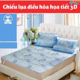 Chiếu lụa điều hòa cao cấp họa tiết 3D kèm 2 vỏ gối loại 1.8m