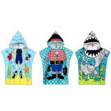 Children Beach Towel Hooded Cloak Kids Boy Girl Baby Bath Towel Absorbent Bathrobe Swim Clothes, Size: 60 x 120cm, Suitable for Height 1.2m or Less - intl