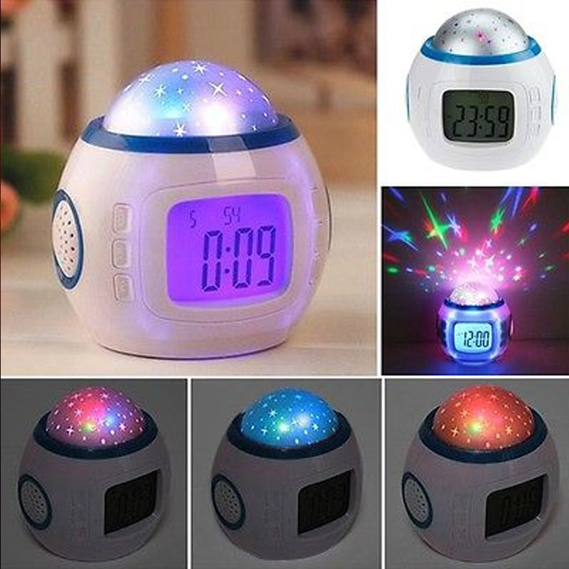 Nơi bán Phòng trẻ em Ngủ Bầu Trời Sao Đêm Chiếu Đèn Phòng Ngủ Đồng Hồ Báo Thức-quốc tế