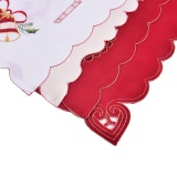 Christmas Embroidered Hollow Table Mats Placemats Napkins Decor Cover Bell - intl