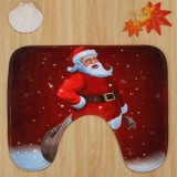 Christmas Santa Claus Pattern 3 Pcs Toilet Mat Bath Mat - intl