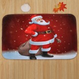 Christmas Santa Claus Pattern 3 Pcs Toilet Mat Bath Mat - intl