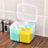Cốc đựng gia vị 4 ngăn RainStore - Cốc Vuông