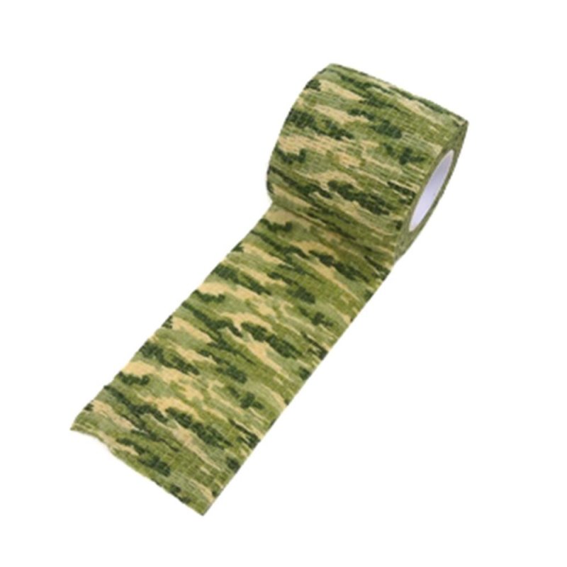 cokmp Outdoor Cloth Camo Tape Camouflage Duct Tape 1.96 Inch By 4.92 Yard Single Roll(Grass Green Camo) - intl
