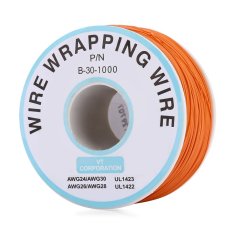 Nhiều màu sắc 300 m Tín Đồng Mạ Điện Tử Dây Cách Nhiệt Quấn Cáp (Màu Cam)-intl