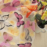 Colorful Butterfly Burnt-out Printing Sheer Curtain