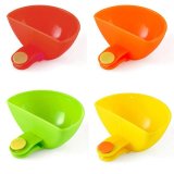Colorful Plate Clip Tableware Creative Multipurpose Clamp Meal Bowl Disc Seasoning Silicone Dishes Clip Spoon Orange - intl