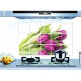 Combo 02 Decal dán tường Dán Bếp - HOA TULIP TÍM