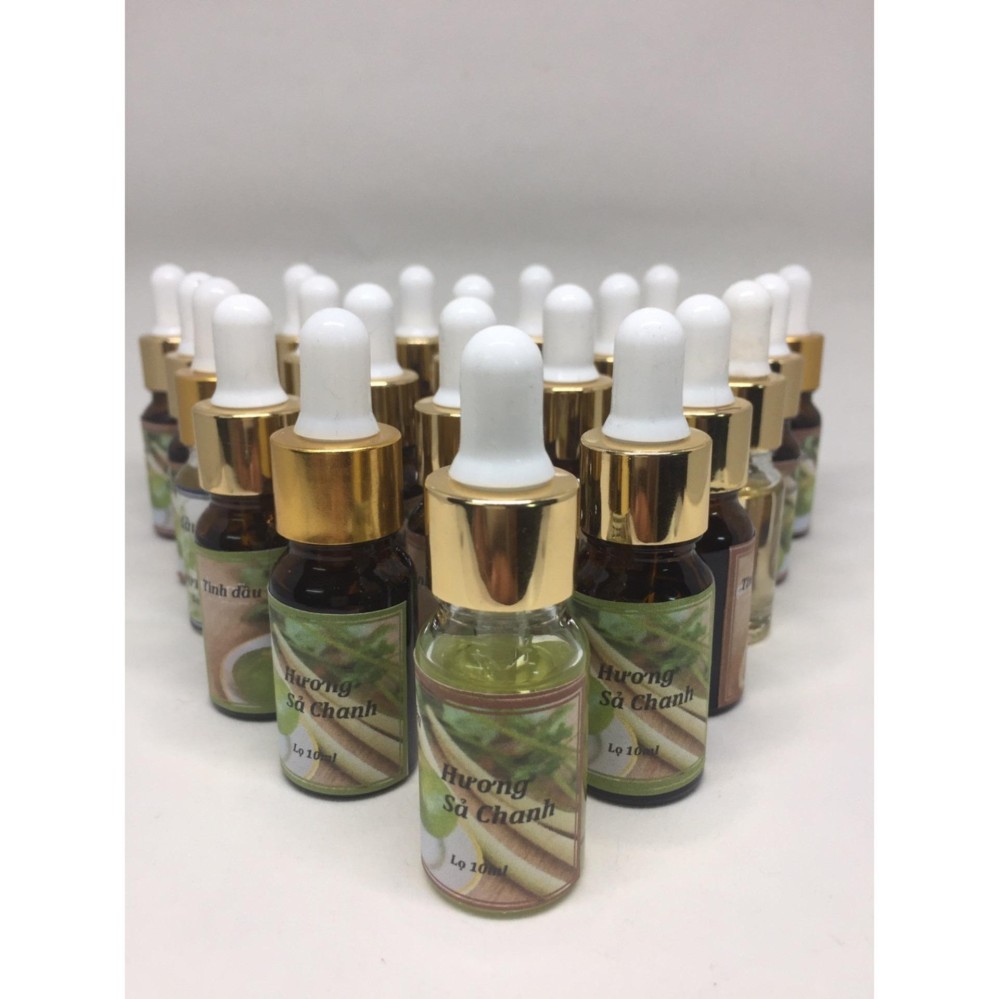 Combo 03 lọ Tinh dầu (nhài + sả chanh + trầm)  nguyên chất 10ml